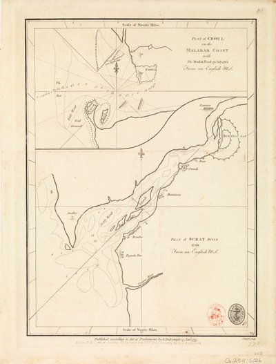 Plan Choul i rzeki Surat autorstwa Unknown artist