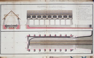 Plan budowy i uziemienia portu Rochefort autorstwa Unknown artist