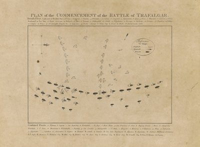 Plan rozpoczęcia bitwy pod Trafalgarem autorstwa Unknown artist