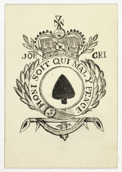 Karta do gry - As Pik autorstwa Unknown artist