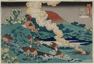 Wiersz Kakinomoto no Hitomaro, z serii Sto wierszy stu poetów wyjaśnionych przez starą pielęgniarkę autorstwa Unknown artist