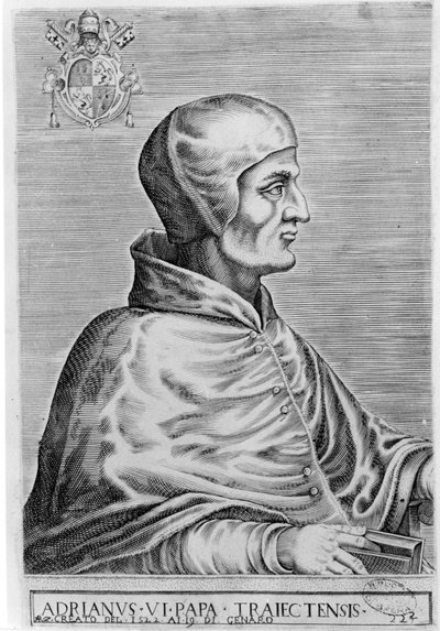 Papież Adrien VI (1459-1523). autorstwa Unknown artist