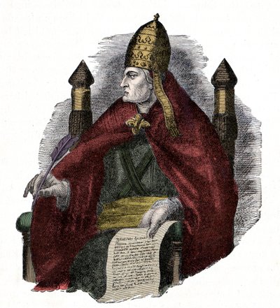 Papież Grzegorz Wielki (Grzegorz Wielki lub Gregorio Magno lub Gregorius Magnus) (590-604). autorstwa Unknown artist