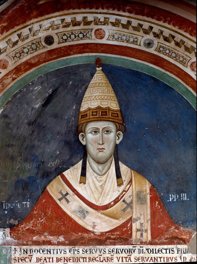 Detal Papieża Innocentego III autorstwa Unknown artist