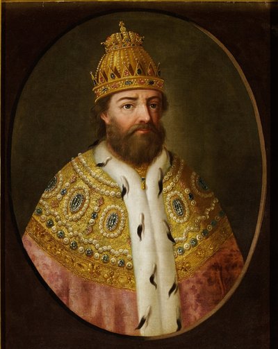 "Portret Borysa Godunowa (Godounowa) (vers 1551-1605), car de Russie"" Olej na płótnie, pocz. Muzeum: Państwowe Muzeum Historyczne, Moskwa autorstwa Unknown artist