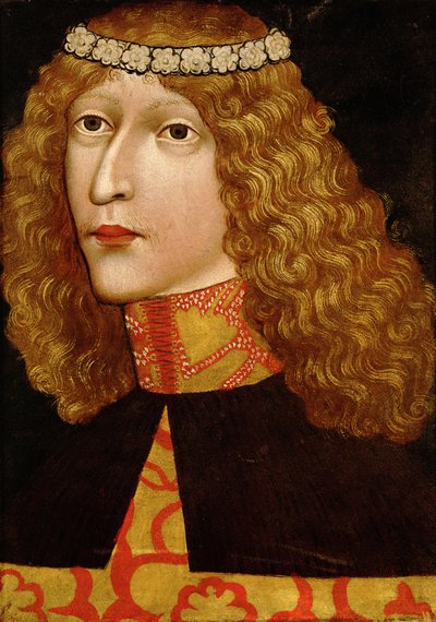 Portret Władysława V pośmiertnego (1440 ok. 1457) Króla Węgier (1444-1457) i Czech (1453-1457) (Władysław I Habsburg lub Władysław - Władysław Pośmiertny (1440-1457) Anonim autorstwa Unknown artist
