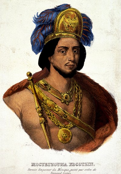 Portret w popiersiu Montezumy (lub Montezumy), ostatniego cesarza Meksyku - chor. XIX w. dok. 16 wiek. autorstwa Unknown artist