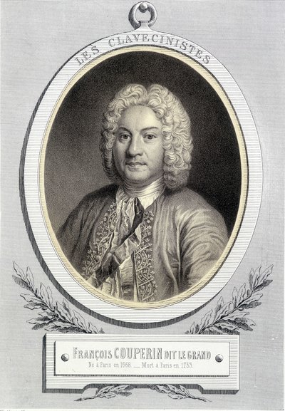 Portret w medalionie François Couperin dit Le Grand, b.d. XIX w. autorstwa Unknown artist