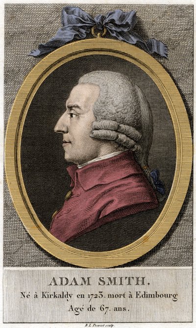 Portret Adama Smitha (1723 - 1790), szkockiego filozofa i ekonomisty. autorstwa Unknown artist