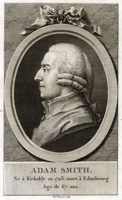 Portret Adama Smitha (1723 - 1790), szkockiego filozofa i ekonomisty. autorstwa Unknown artist