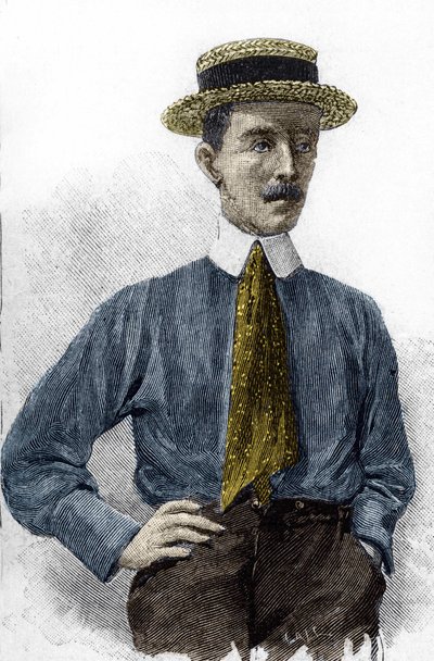 Portret Alberto Santosa-Dumonta (1873-1932), brazylijskiego artysty lotniczego. autorstwa Unknown artist