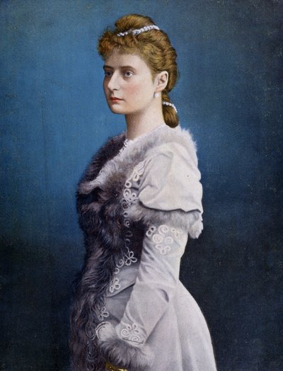 Portret Aleksandry Fiodorowny (Aliks Hesji i Renu, Aleksandra Fiodorowna Romanowa, Aleksandra Fiodorowna Romanowa, Wiktoria Alix Helene Louise Beatrice z Hesji i Renu, Alix de Hesse-Darmstadt (Alix Hesji Darmstadt) (1872-1918), Imperres autorstwa Unknown artist