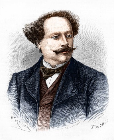 Portret Alexandre Dumas Jr. (1824-1895), francuskiego pisarza. autorstwa Unknown artist