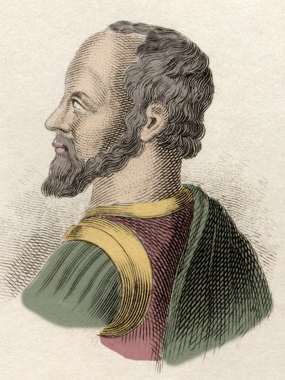 Portret Anny de Montmorency, księcia Montmorency (1492-1567), francuskiego wojskowego, męża stanu i dyplomaty. Rycina XIX wieku. autorstwa Unknown artist