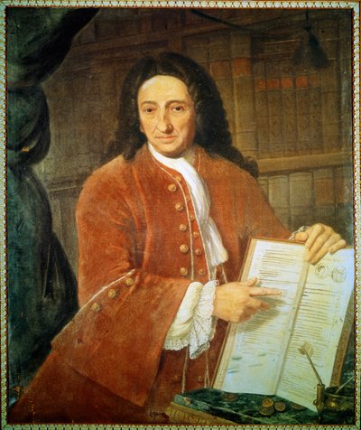 Portret Apostolo Zenona (1668 - 1750), librecisty i poety. autorstwa Unknown artist