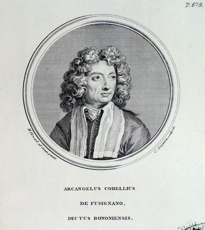 Portret Arcangelo Corelli (rycina) autorstwa Unknown artist