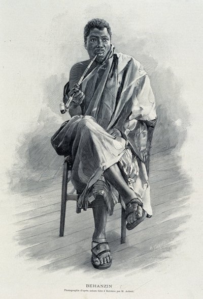 Portret Behanzina (1844-1900), króla Dahomeju (dzisiejszy Benin). autorstwa Unknown artist