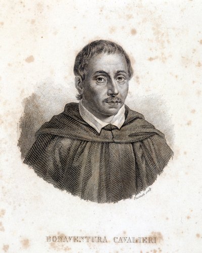 Portret Bonaventury Cavalieri. Grawerowanie z XIX wieku. autorstwa Unknown artist