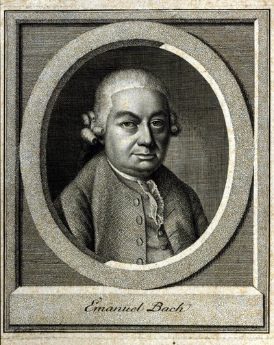 Portret Carla Philippa Emanuela Bacha zwanego Bachem z Berlina i Hamburga Piąte dziecko Jana Sebastiana Bacha (Johann Sebastian Bach autorstwa Unknown artist