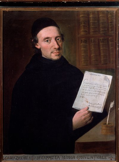 Portret Carlo Zuccari (1704-1792) włoskiego kompozytora i skrzypka Anonymous. 18 wiek. Bolonia, Muzeum Miejskie autorstwa Unknown artist