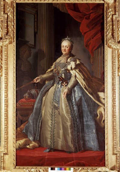 Portret Katarzyny II (1729-1796), Cesarzowej Rosji, zachowany w pałacu Drottingholm w Sztokholmie. autorstwa Unknown artist