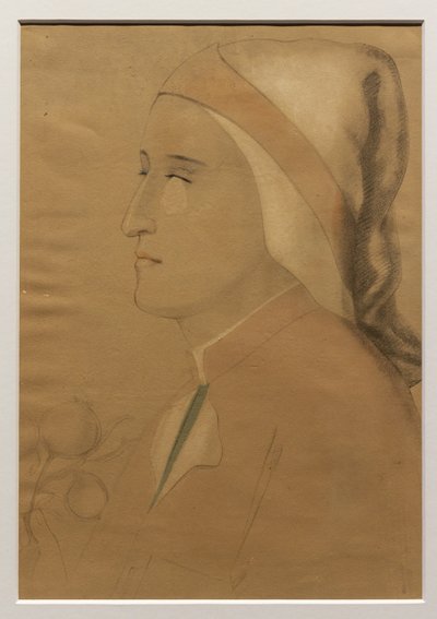 Portret Dantego po fresku w kaplicy Bargello, po 1840 r. (ołówek, akwarela i biała kreda na papierze) autorstwa Unknown artist