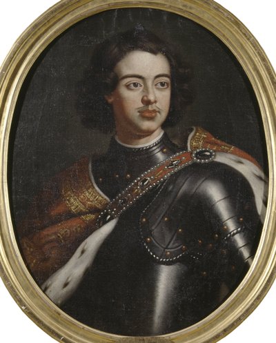 Portret cesarza Piotra I Wielkiego (1672-1725), Anonim . Olej na płótnie. Wymiar : 77x61 cm. Muzeum Narodowe w Sztokholmie autorstwa Unknown artist