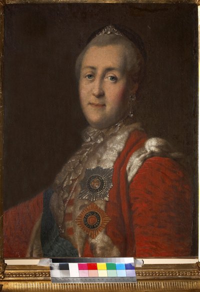 Portret cesarzowej Katarzyny II (1729-1796), Anonim. Olej na płótnie, II poł. XVIII w., Państwowe Muzeum im. A.S. Puszkin, Moskwa autorstwa Unknown artist
