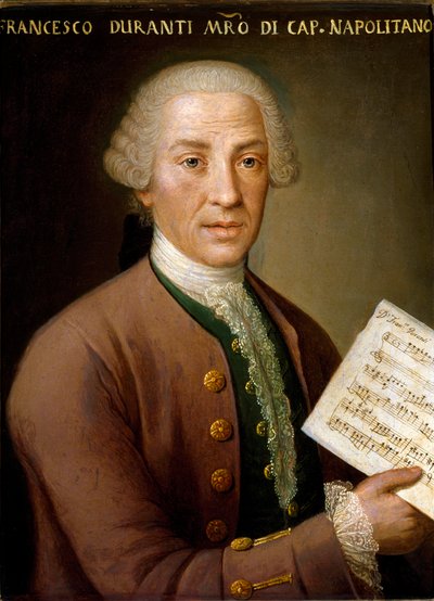 Portret Francesco Durante (1684-1755), organisty i mistrza kaplicy neapolitańskiej Anonimowy obraz. XVIII-wieczna Bolonia, Miejskie Muzeum Bibliograficzne Muzyczne autorstwa Unknown artist