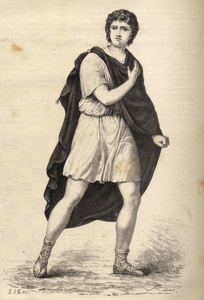 Portret Francois-Joseph (Francois Joseph) Talma (1763-1826), francuskiego aktora. Rycina XIX wieku. autorstwa Unknown artist