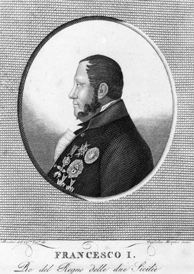 Portret Francois 1 (1777-1830), króla Obojga Sycylii. autorstwa Unknown artist