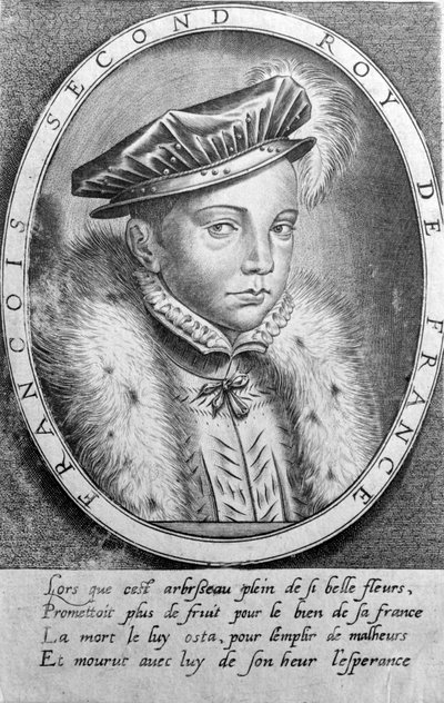 Portret Franciszka II (1544 - 1560), króla Francji. autorstwa Unknown artist