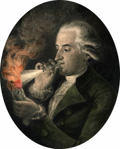Portret Francois Pilatre de Rozier (1756-1785), francuskiego chemika i lotnika. autorstwa Unknown artist