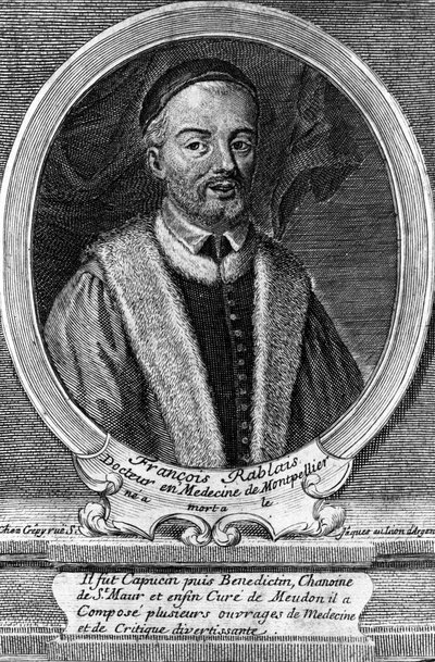 Portret François Rabelais (1495 - 1553), francuskiego pisarza. autorstwa Unknown artist