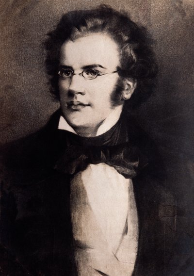 Portret Franza Schuberta (rycina) autorstwa Unknown artist