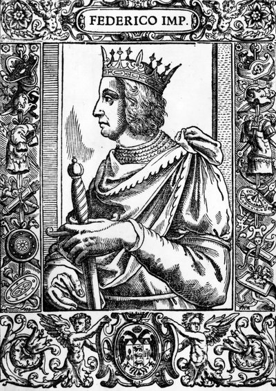 Portret Fryderyka II (1194-1250), cesarza niemieckiego. autorstwa Unknown artist