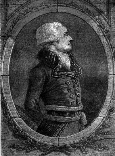 Portret generała Dumourieza. Charles Francois du Perier, dit du Perier du Mourier, a następnie francuski generał Dumouriez (1739 - 1823). autorstwa Unknown artist