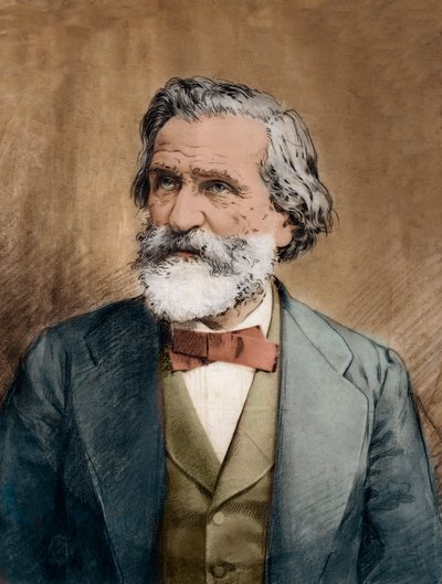 Portret Giuseppe Verdiego - Portret włoskiego kompozytora Giuseppe Verdiego (1813 - 1901) ok. 1887 autorstwa Unknown artist