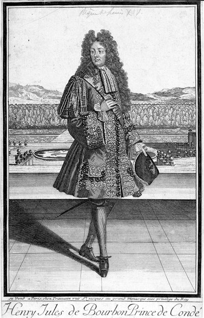 Portret Henri Jules de Bourbon, księcia Conde (Henri-Jules de Bourbon-Conde) (1643-1709). autorstwa Unknown artist