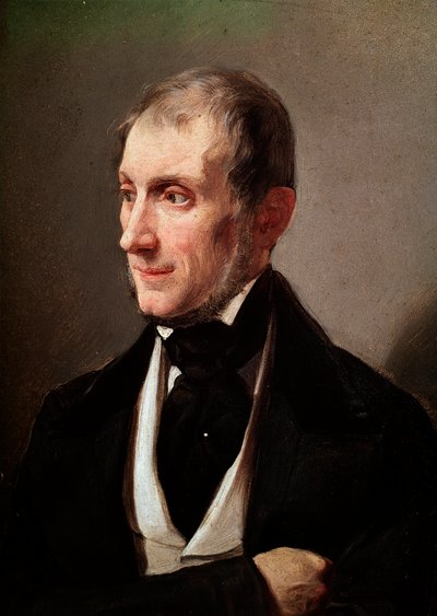 Portret włoskiego powieściopisarza i poety Tommaso Grossi (1790-1853) Malarstwo anonimowe. XIX-wieczny Mediolan, Museo di Milano - Portret włoskiego poety i powieściopisarza Tommaso Grossi 1790-1853. Anonimowe malowanie autorstwa Unknown artist
