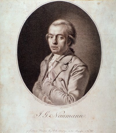 Portret Johanna Gottlieba Naumanna (rycina) autorstwa Unknown artist