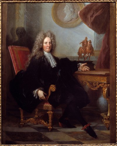 Portret Jules Hardouin Mansart (1646-1708) architekt i nadzorca budynków króla Ludwika XIV Anonimowe malarstwo. 1700 Paryż, Sztuka dekoracyjna autorstwa Unknown artist