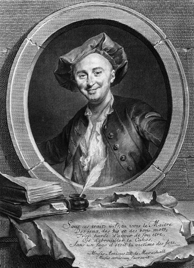 Portret Juliena Offraya de La Mettrie (1709 - 1751) Francuskiego lekarza i filozofa. autorstwa Unknown artist