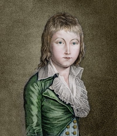 Portret Ludwika XVII (1785-1795) delfina Francji Litografia autorstwa Unknown artist