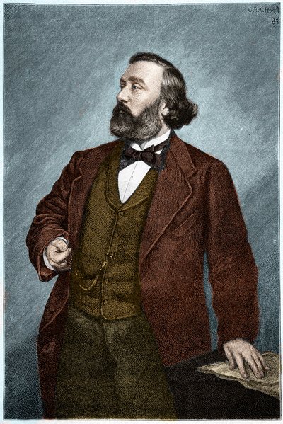 Portret Leona Gambetty (1838-1882), francuskiego polityka. autorstwa Unknown artist