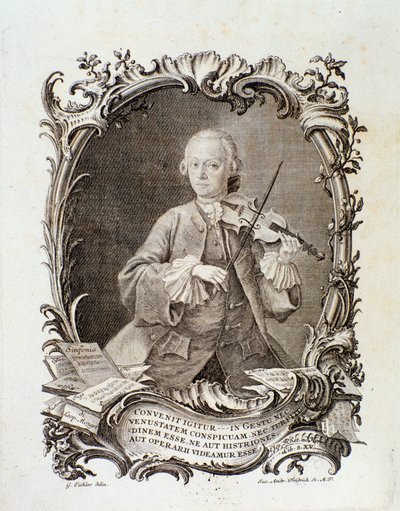 Portret Leopolda Mozarta (rycina autorstwa Unknown artist