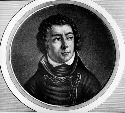 Portret Louisa Alexandre (Louis-Alexandre) Berthier (1753-1815), księcia Neuchatel, marszałka Francji - Grawerowanie w „”Kompletny zbiór historycznych obrazów rewolucji francuskiej, w trzech tomach”” autorstwa Unknown artist