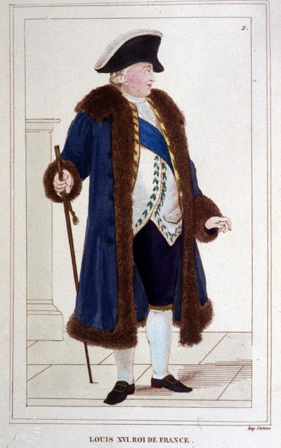 Portret Ludwika XVI (1754 - 1793) Rycina z 1830 r. autorstwa Unknown artist