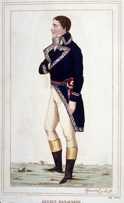Portret Luciena Bonaparte (1775 -1840) grawerowanie z 1830 r autorstwa Unknown artist