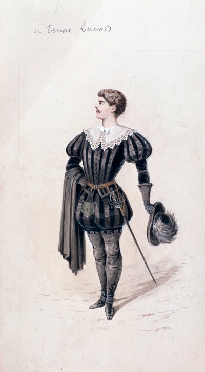 Portret Lucia, tenor w Łucji z Lammermoor, opera Gaetano Donizetti autorstwa Unknown artist